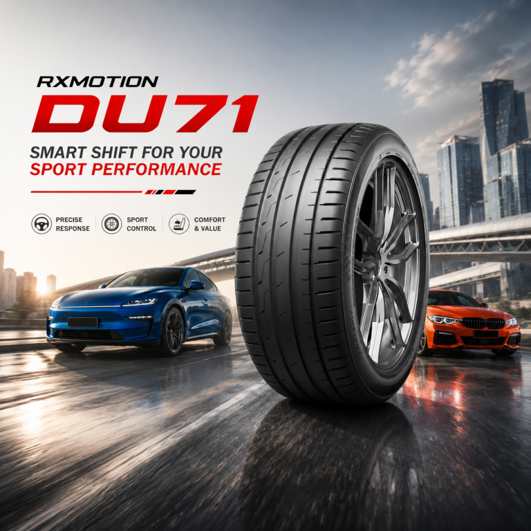 แบนเนอร์ยางสปอร์ตสมรรถนะสูง RoadX RXMOTION DU71 และรถสปอร์ตบนถนนเปียก